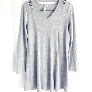 Gray Long Sleeve Dress
